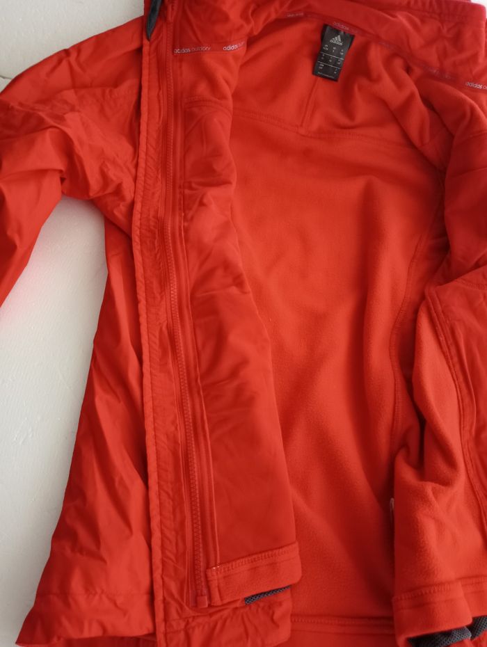 ADIDAS veste coupe-vent rouge homme/garçon,  F 168,  D 46. - photo numéro 5