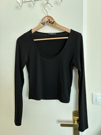 Top manches longues noir Stradivarius – Taille M – Bon état