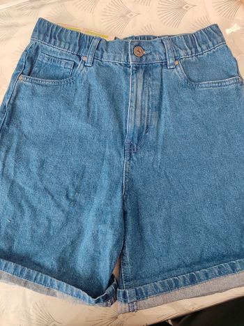 Short jean taille haute