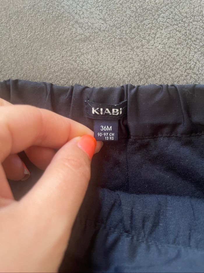 Pantalon bleue marine Kiabi fille 3 ans - photo numéro 2