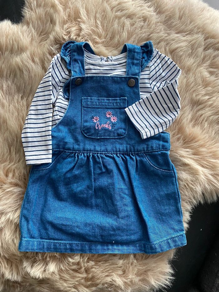Lot robe jean + t-shirt ML