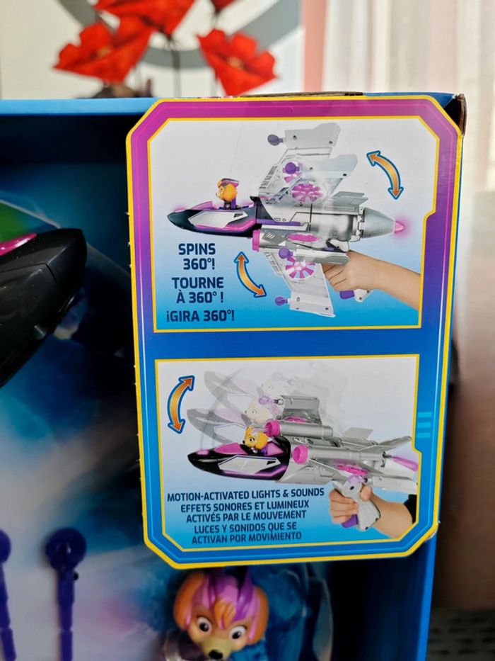 Grand Avion Jet - La Pat Patrouille, Skye/Stella - Paw patrol ( 40cm ) - photo numéro 3