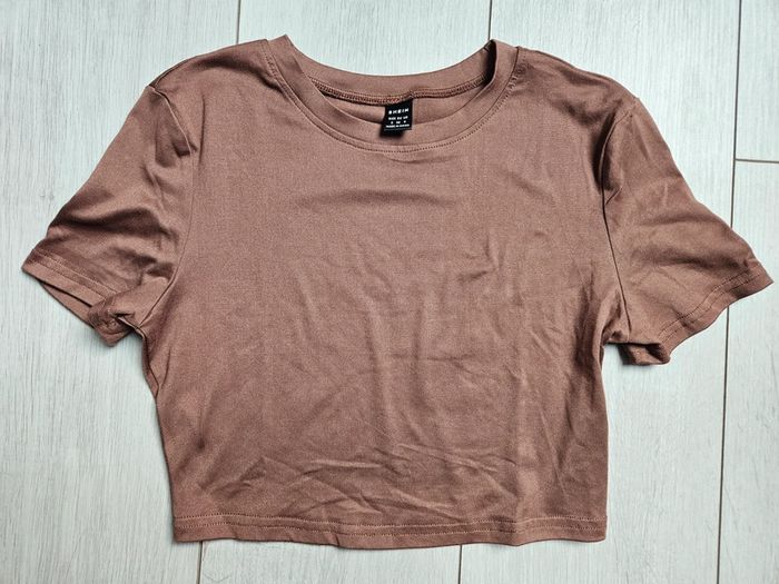 Tee shirt fille marron shein taille S