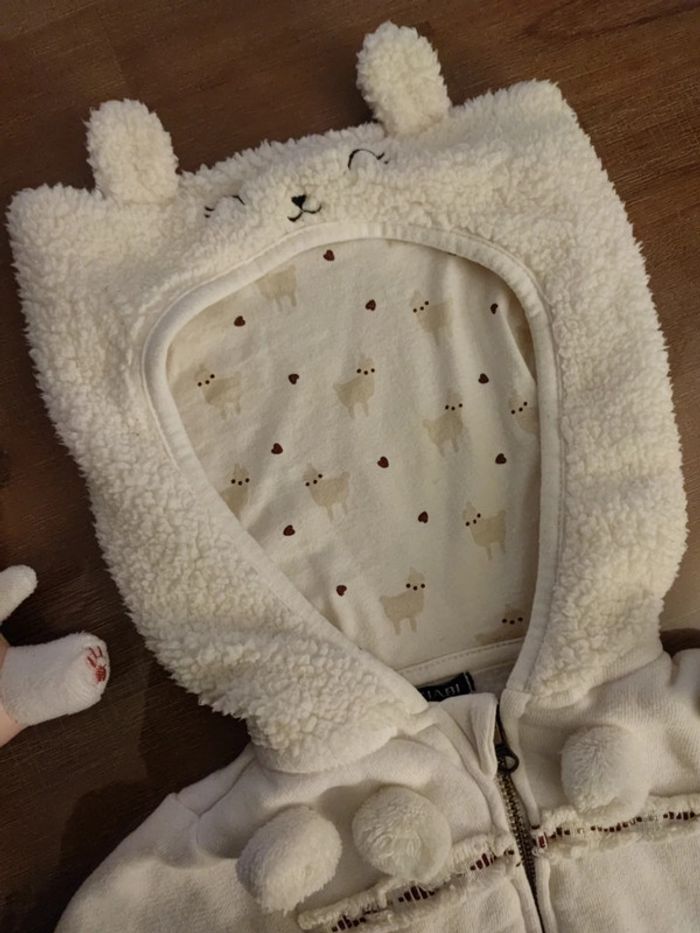 Gilet zippé crème - photo numéro 3