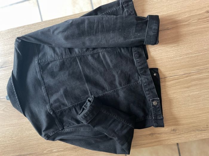 Veste en jean noire Mango – Taille XL (taille petit, convient M/L) - photo numéro 3