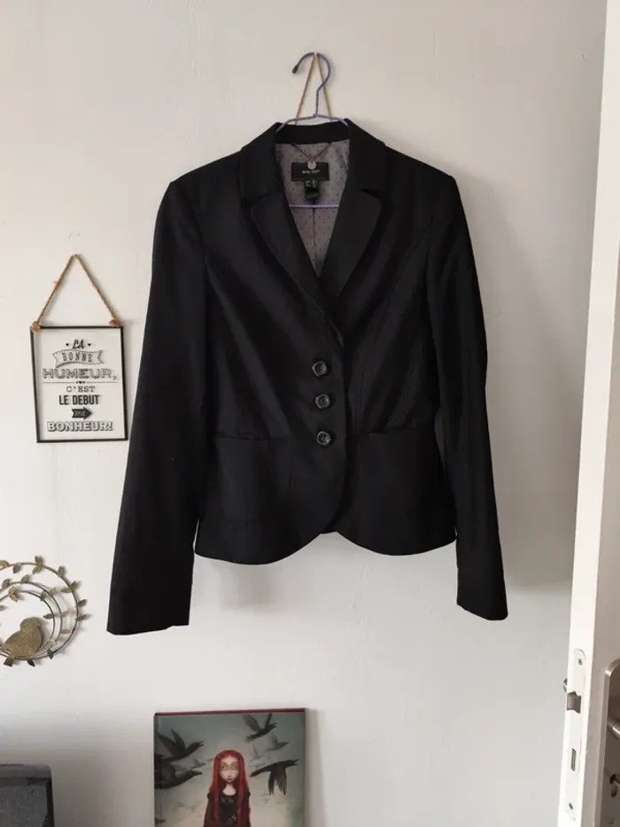 Veste blazer noire Mango