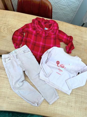 Ensemble Jacadi 3 ans 36 mois pull blouse col pantalon slim Zara 2-3 ans