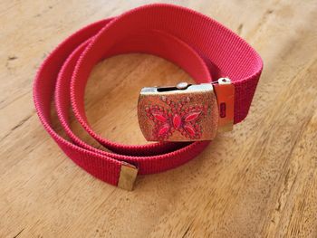 Ceinture rose papillon