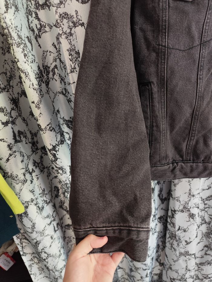 Veste noire en jean et doublure épaisse Homme taille S - photo numéro 3