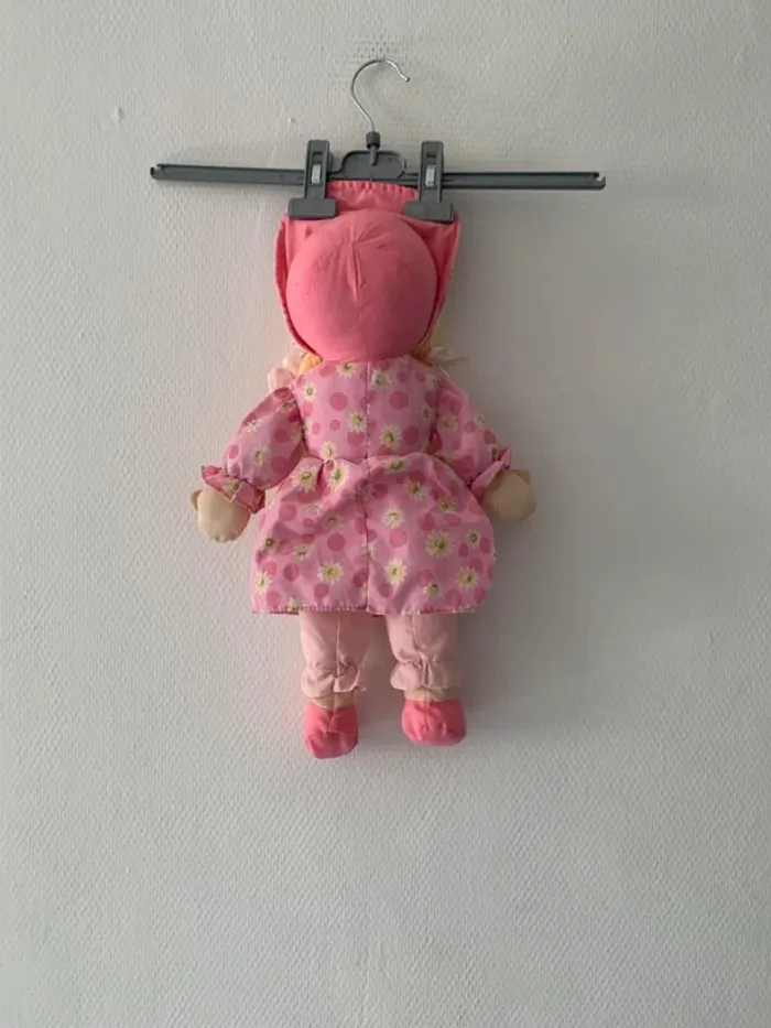 Peluche poupée rose - photo numéro 2