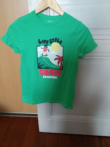 Tee-shirt Kiabi menthe et multicolore