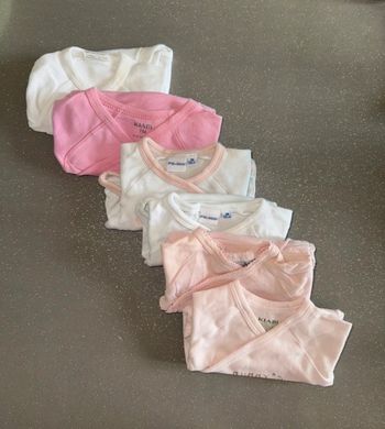 Lot de 6 bodies 1 mois manches longueSb