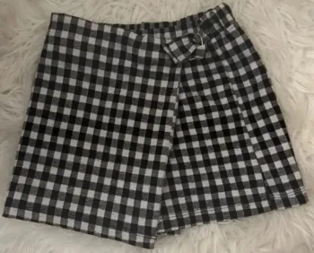 Jupe short motif vichy