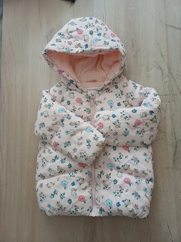 Manteau doudoune fleuri primark