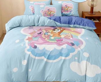 Parure lit 1 personne bluey 🛌