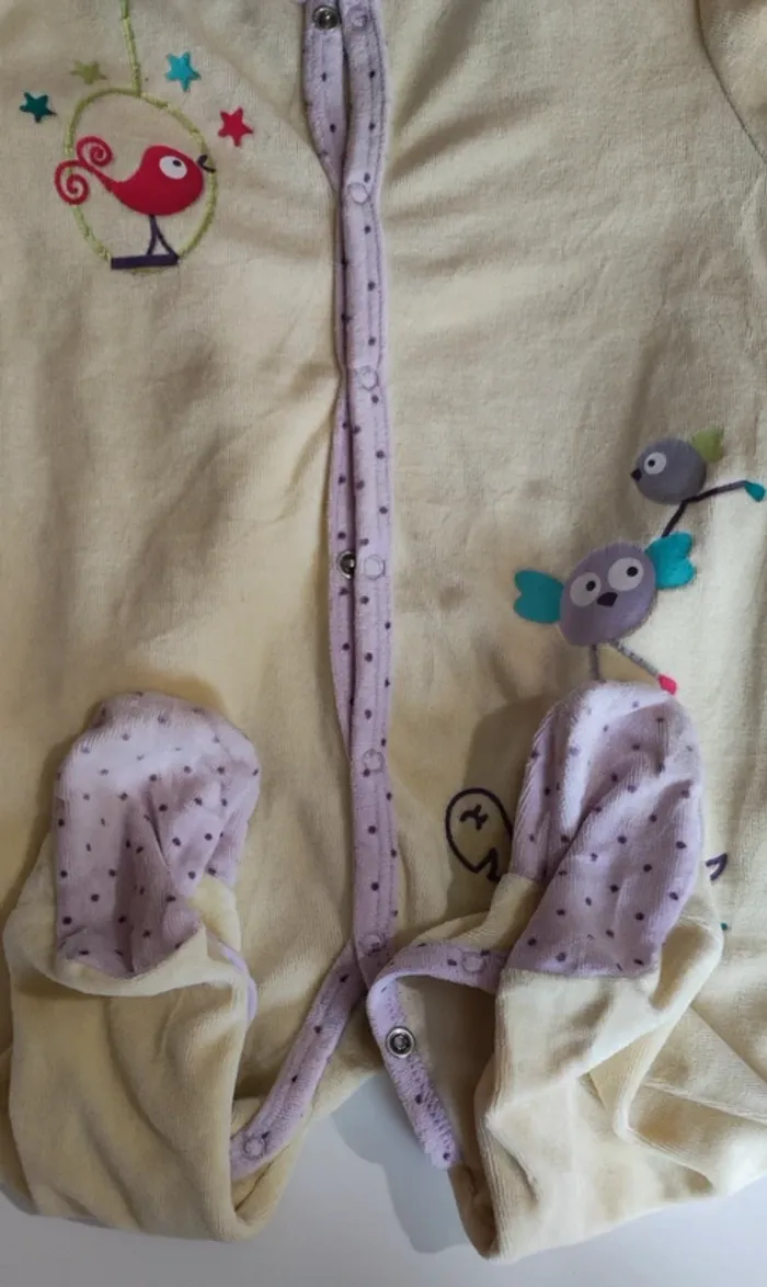 Pyjama hiver velours bébé fille impressions automne hiver printemps - photo numéro 2