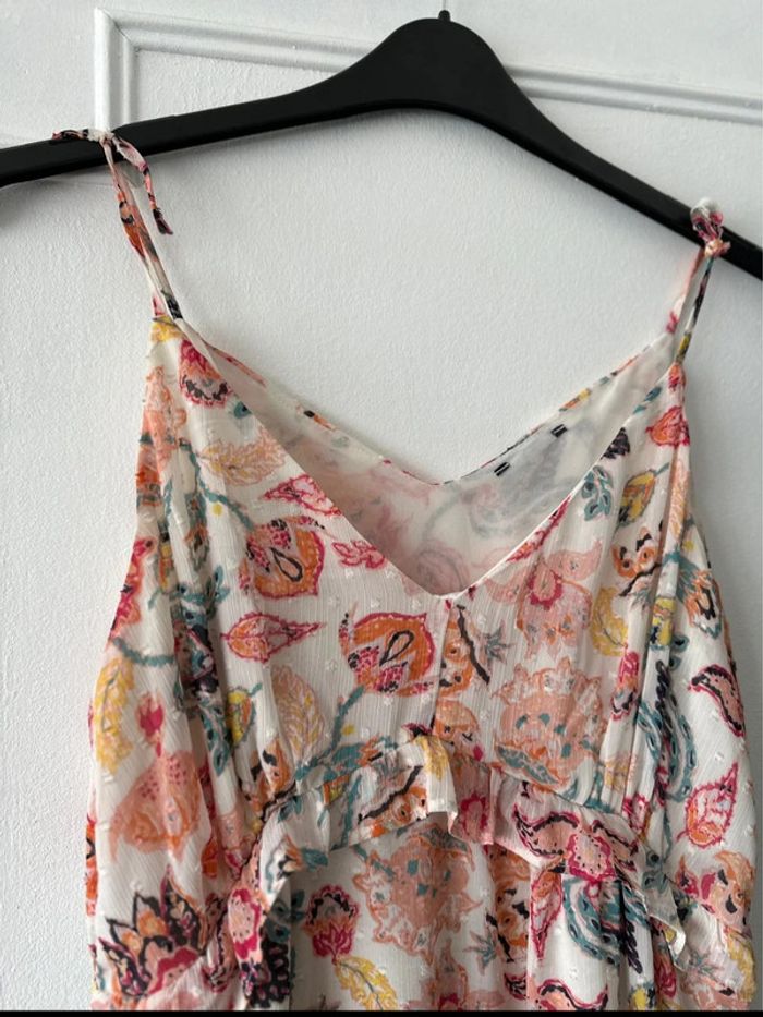 Robe longue à bretelles et motifs multicolores taille M - photo numéro 2