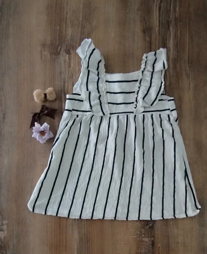 Robe , tunique h&m fille noire et blanche h&m