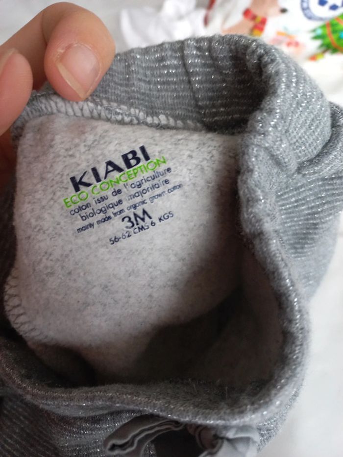 Pantalon gris fourré fille 3 mois Kiabi - photo numéro 4