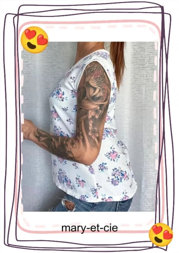 SOLDÉ - Blouse manches courtes taille S - pink rose - photo numéro 4