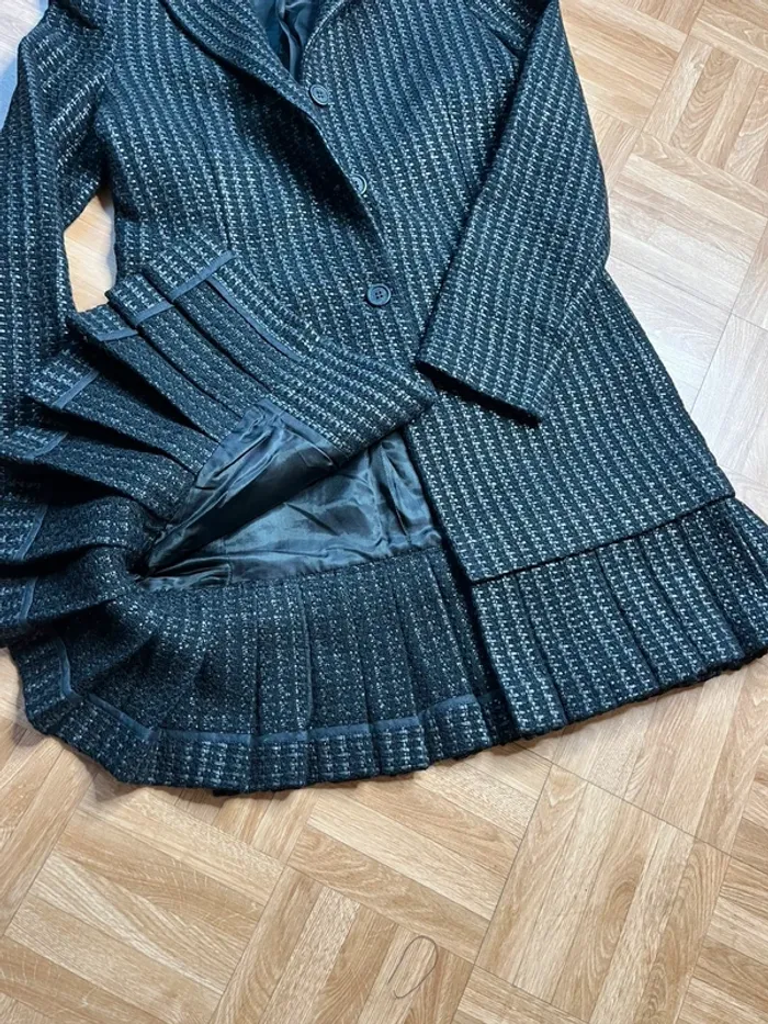 Veste longue plissée Loubarok LBK – 100% laine – vintage rare (NEUF) - photo numéro 4