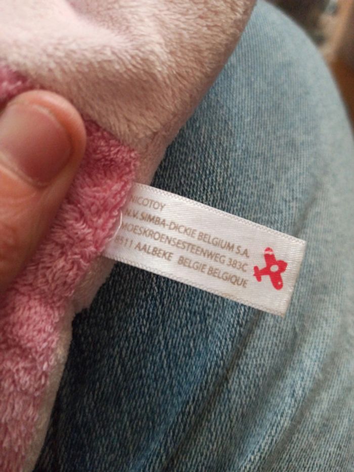 peluche souris rose nicotoy tbe - photo numéro 3