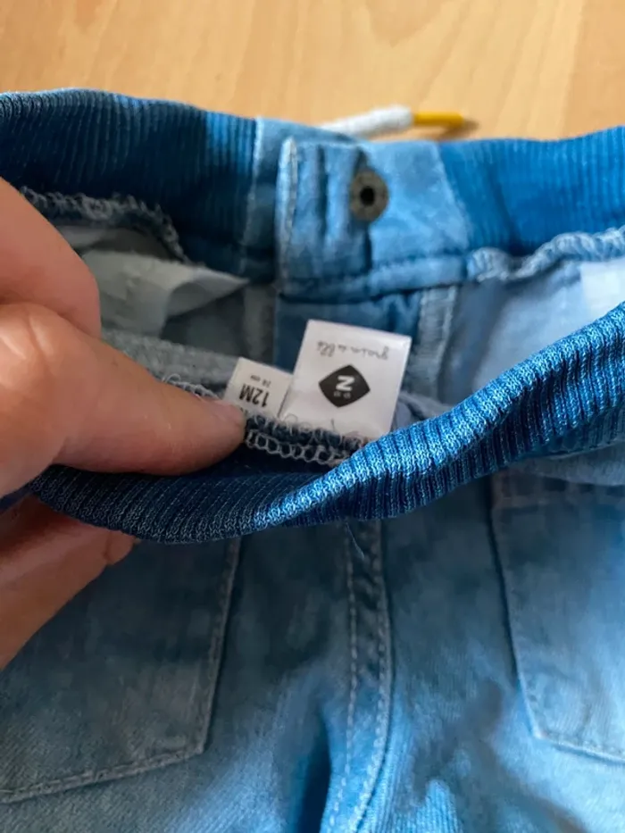 Short en jeans Z Grain de blé Taille 12 M =74 cm - photo numéro 4