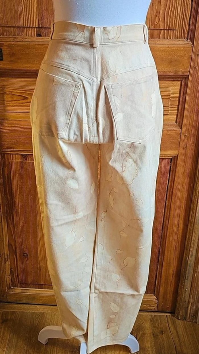 Pantalon taille haute Made in France vintage à motifs - photo numéro 4