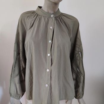 Chemise manches ajourée