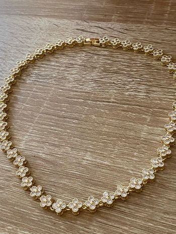 Collier strass et doré