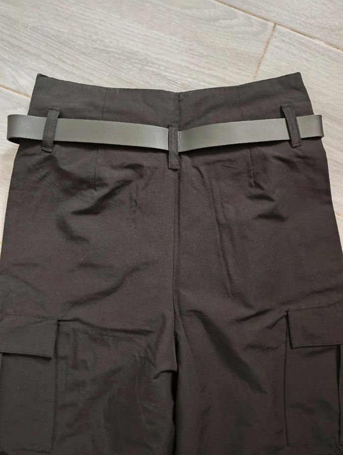 Pantalon cargo taille haute avec ceinture Zara T.S - photo numéro 6