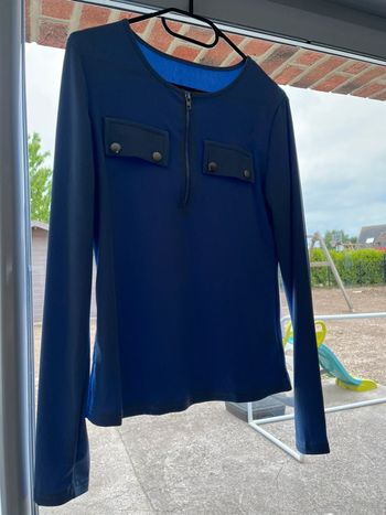 Pull bleu femme