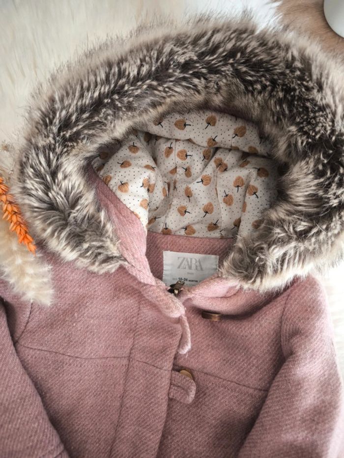 🩷 Superbe manteau duffle-coat rose Zara 18-24 mois 🩷 - photo numéro 2