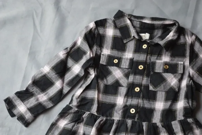 Robe chemise carreaux Orchestra fille 4 ans Noir/Blanc - photo numéro 2