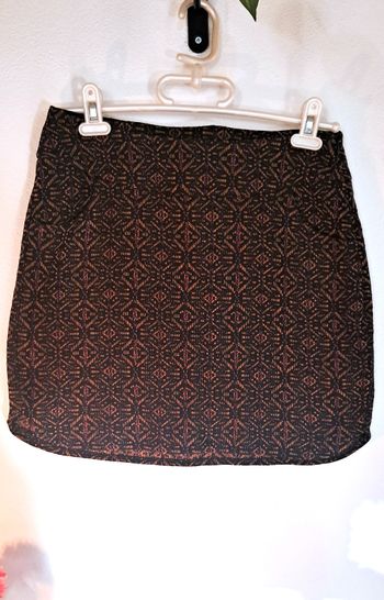 Mini-jupe vintage jacquard « geometrique chic » Taille 36 (marque Bonobo)