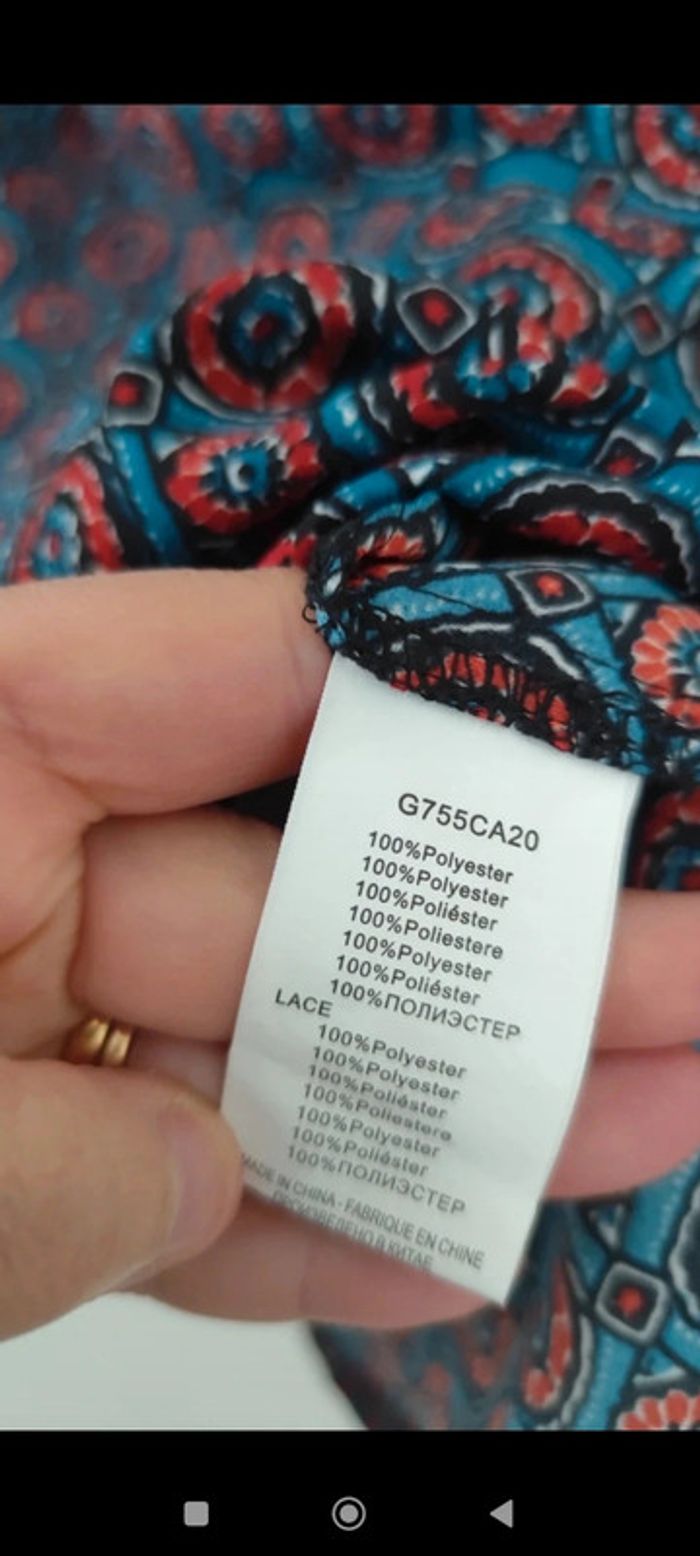 Blouse fluide multicolore à motifs ethniques taille L Molly Bracken - photo numéro 8