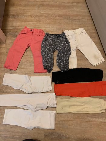 Lot 9 pantalons pantacourts 4 ans