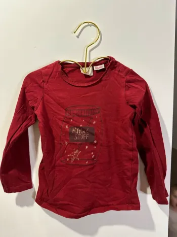Tee shirt manches longues bordeaux Zara 18-24 mois