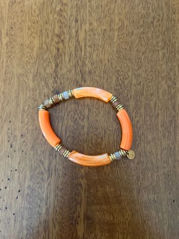 Bracelet orange et doré