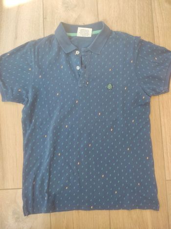 Polo slim bleu marine