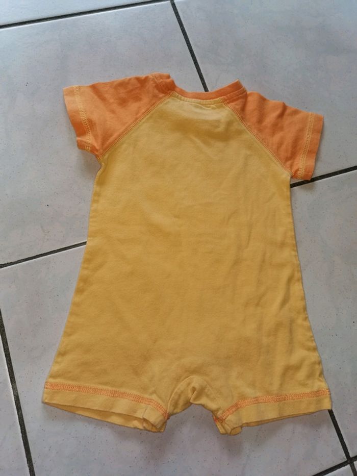 Combi short 6mois orange et jaune - photo numéro 2