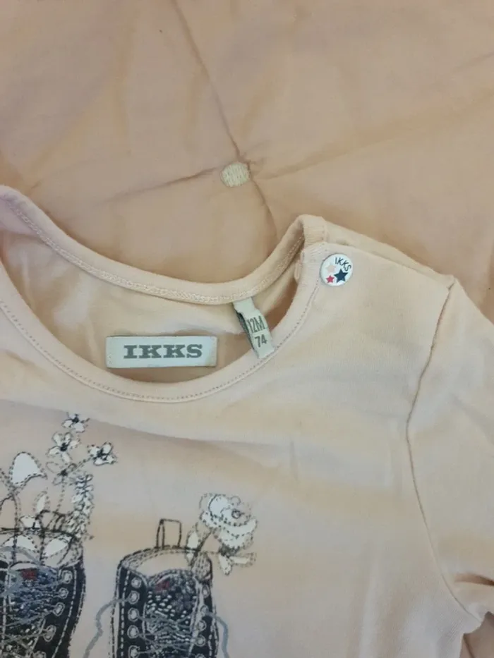 Tshirt rose IKKS 12m 74cm - photo numéro 3
