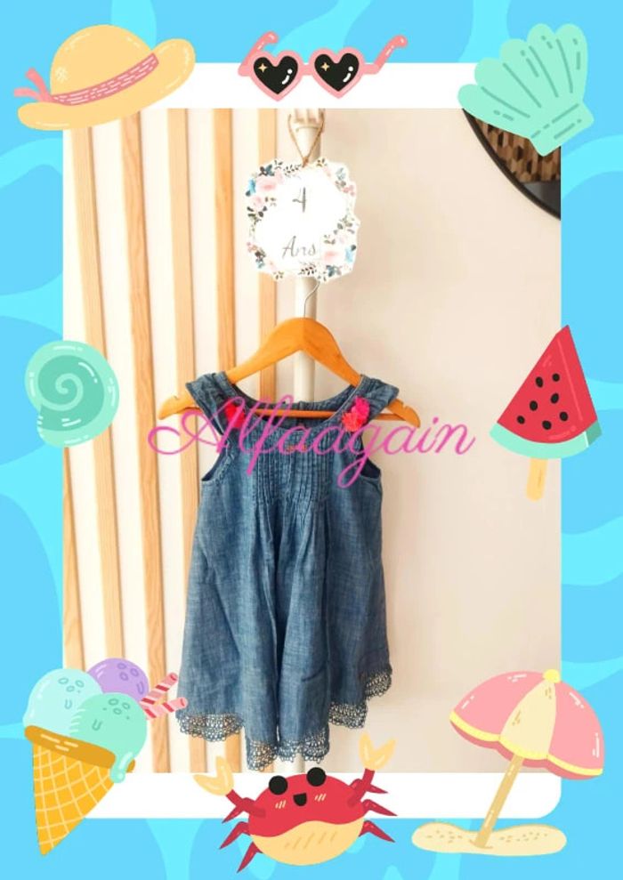 Robe jean catimini 4ans Tombouctou neuve