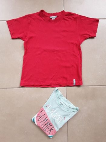 T-shirt MC rouge fille 10 ans DOMYOS NEUF