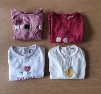 Lot 4 hauts manches longues