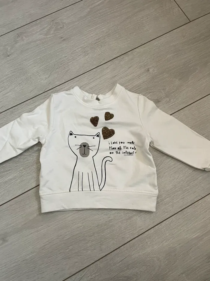Lot de 3 sweats 6 mois - photo numéro 2