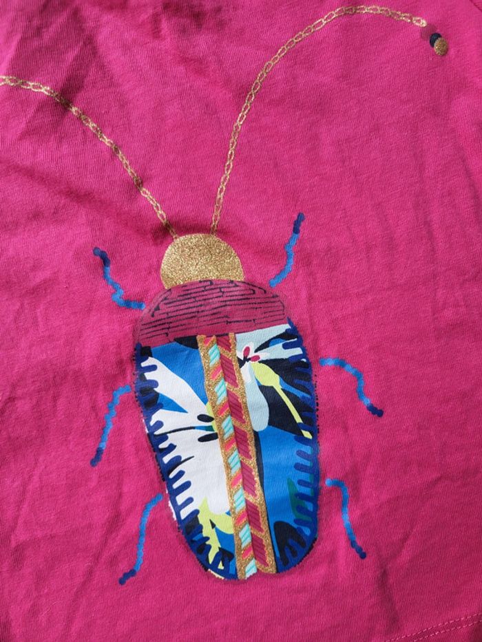 Lot de 2 tee shirts été fille 2ans catimini scarabées - photo numéro 2