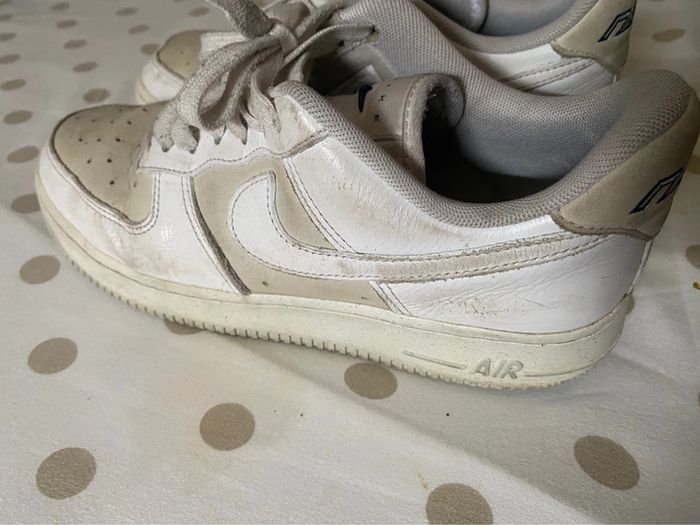 paire d’ Air Force One taille 39 blanche et beige - photo numéro 7