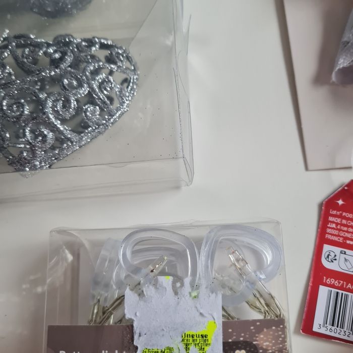 Magnifique lot de décorations de noel argenté - photo numéro 5