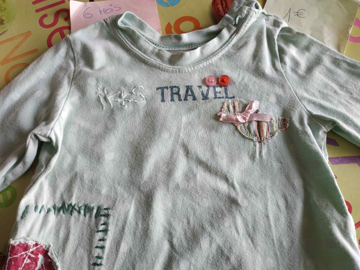 Tee-shirt manche longue 6 mois - photo numéro 2